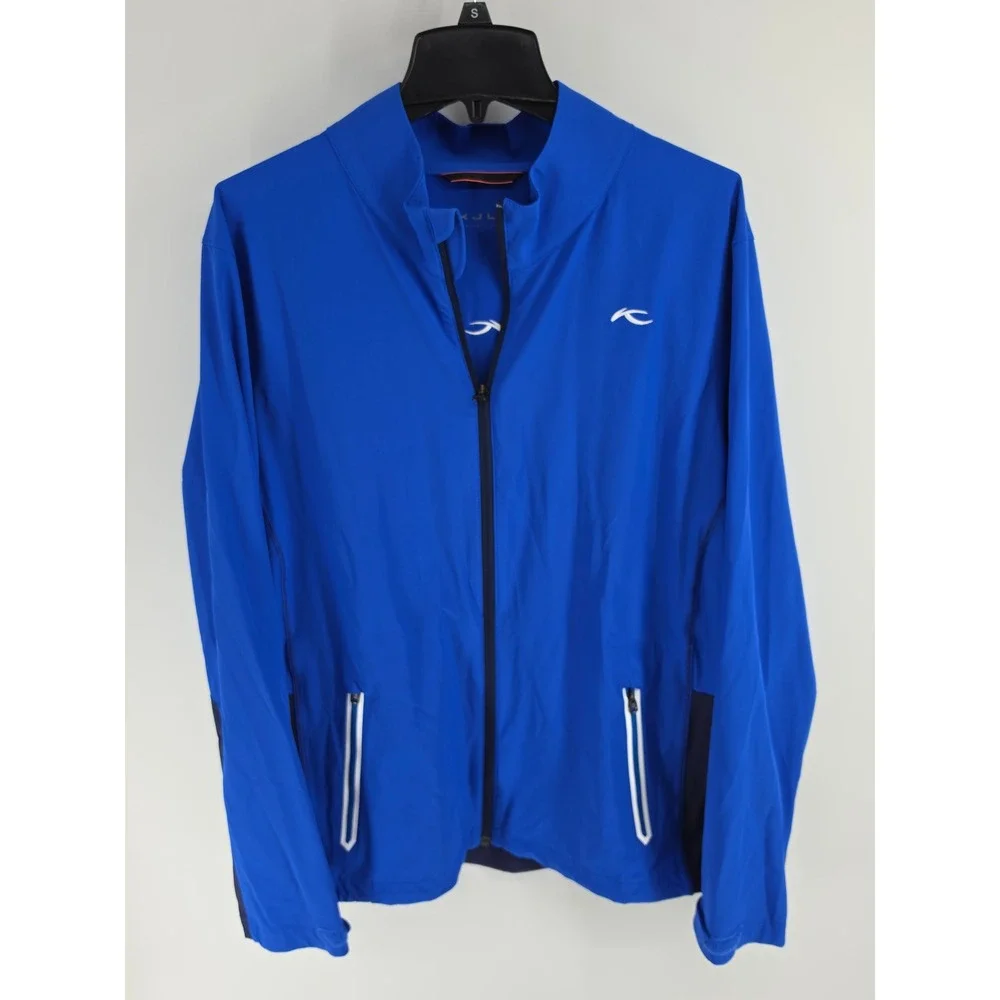 KJUS Domus CL Jacket Mens 2XL Blue Full Zip Golf Outdoor Windbreaker MG15-611